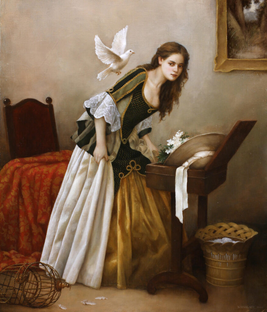 Getting Ready Art Lady Getting Ready for a Stroll – natlamina.art